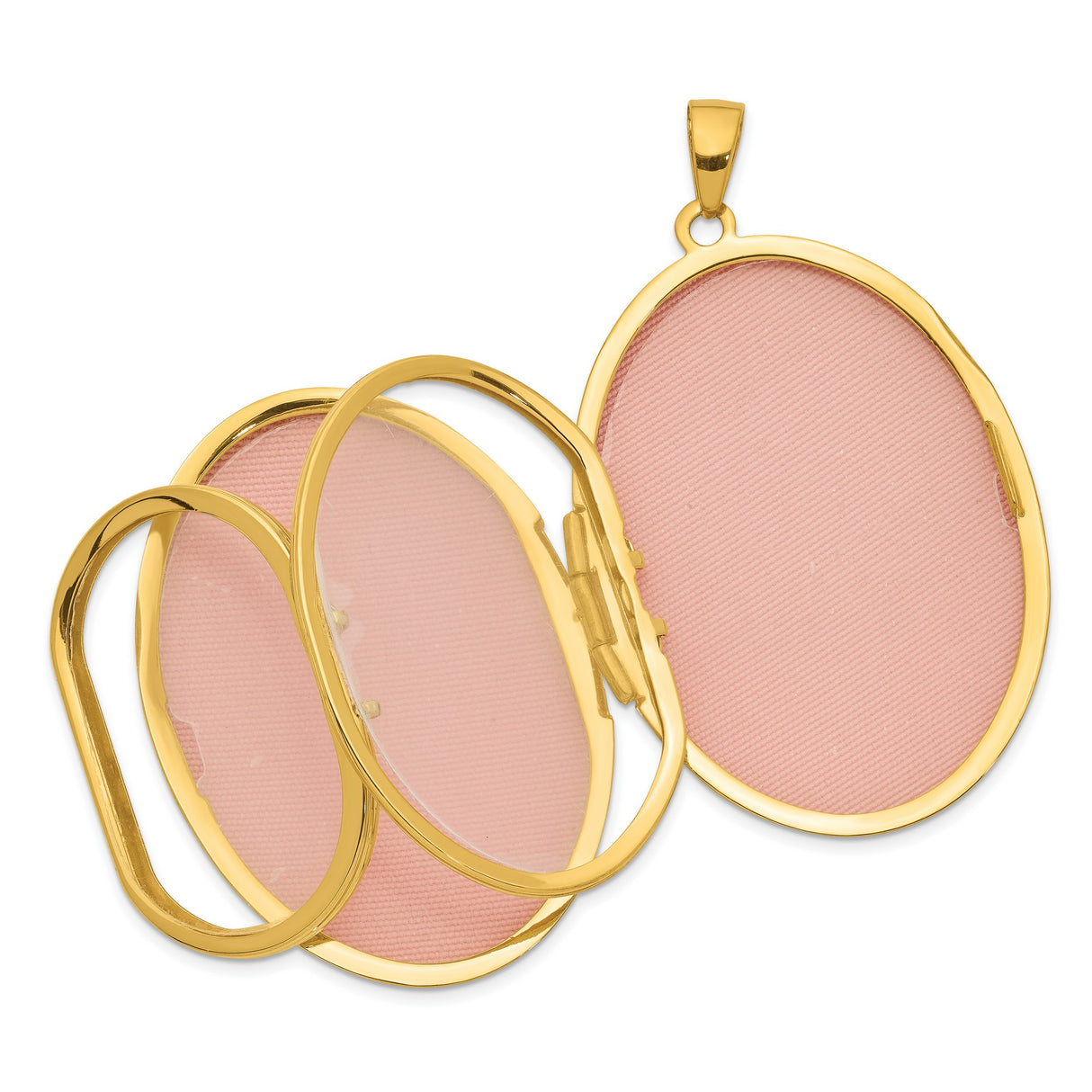 14k Yellow Gold Oval Locket Pendant with Scrollwork and Floral Accents, Vintage Style Keepsake