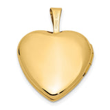 14k Yellow Gold Heart Locket Pendant with Floral and Scroll Engraving, Vintage Keepsake Jewelry