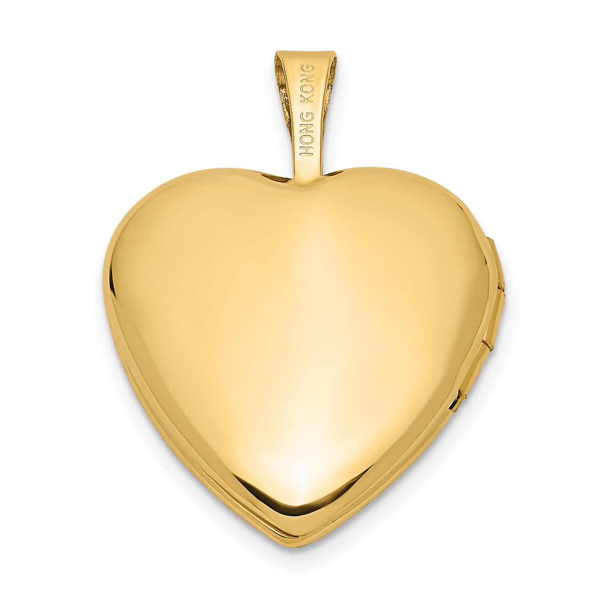 14k Yellow Gold Heart Locket Pendant with Infinity Design for Women