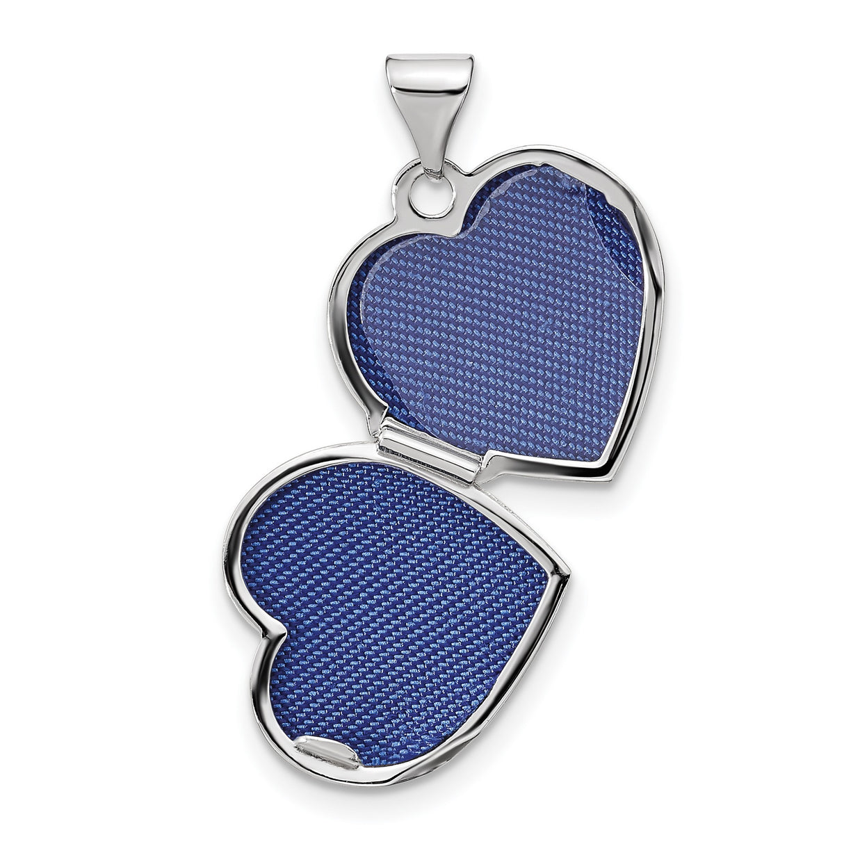 14k White Gold Heart Locket Pendant with Floral Scrollwork, Classic Keepsake Jewelry for Women