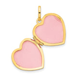 14k Multi-Tone Gold Heart Locket Pendant with Diamond Accent, Tree of Life Design for Women