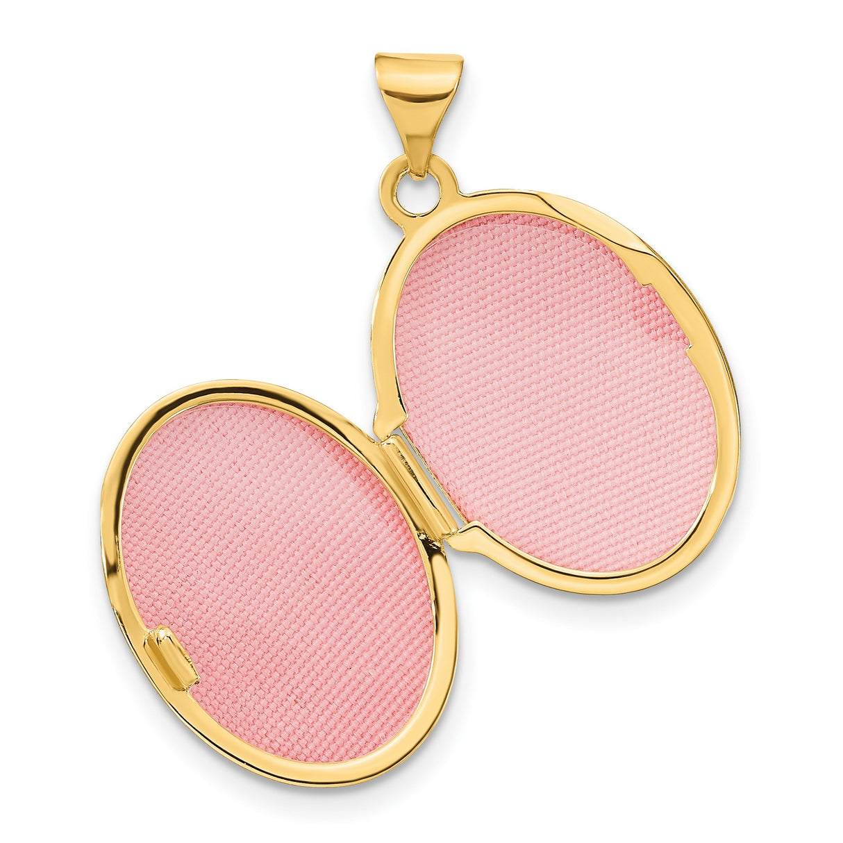 14k Yellow Gold Oval Locket Pendant with Rose Leaf and Branch Design, Nature-Inspired Jewelry for Women