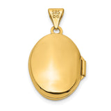 14k Yellow Gold Oval Locket Pendant with Floral Scroll Pattern, Antique Style Keepsake Jewelry