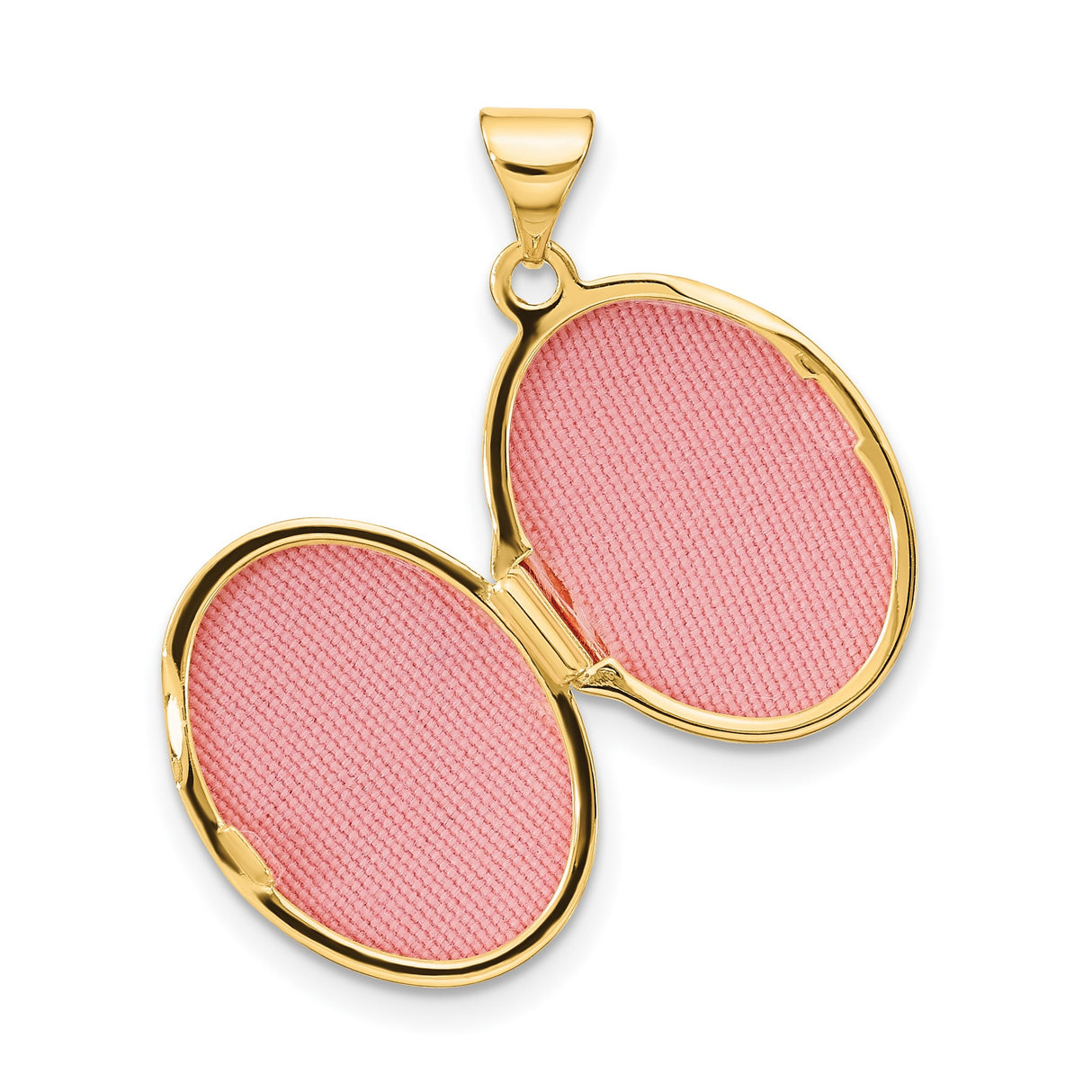 14k Yellow Gold Oval Locket Pendant with Floral Scroll Pattern, Antique Style Keepsake Jewelry
