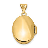 14k Yellow Gold Oval Locket Pendant with Diamond, Starburst Design, Vintage Keepsake Jewelry