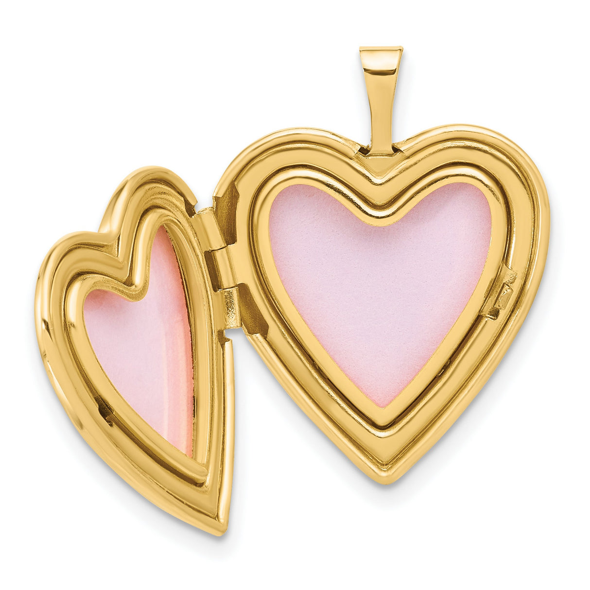 14k Yellow Gold Heart Locket Pendant with Diamond, Floral Engraving, Vintage-Inspired Design
