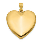 14k Yellow Gold Heart Locket Pendant with Diamond Starburst Engraving, Romantic Keepsake Jewelry