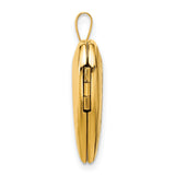 14k Yellow Gold Heart Locket Pendant with Angel Wings and Star, Christian Memorial Jewelry for Women