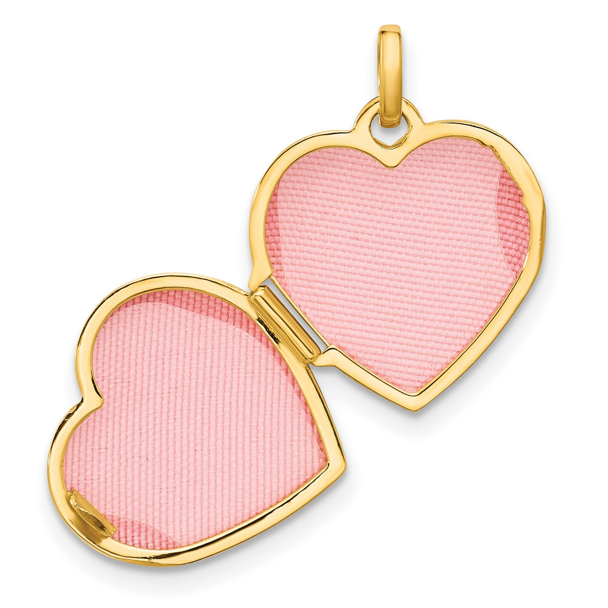 14k Multi-Tone Gold Heart Locket Pendant with Tri-Color Rainbow Design, Chase the Rainbow Engraving