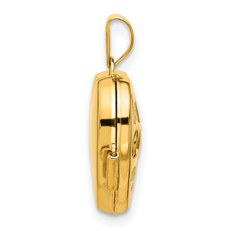 14k Multi-Tone Gold Heart Locket Pendant with Infinity Symbol, Love of My Life Design