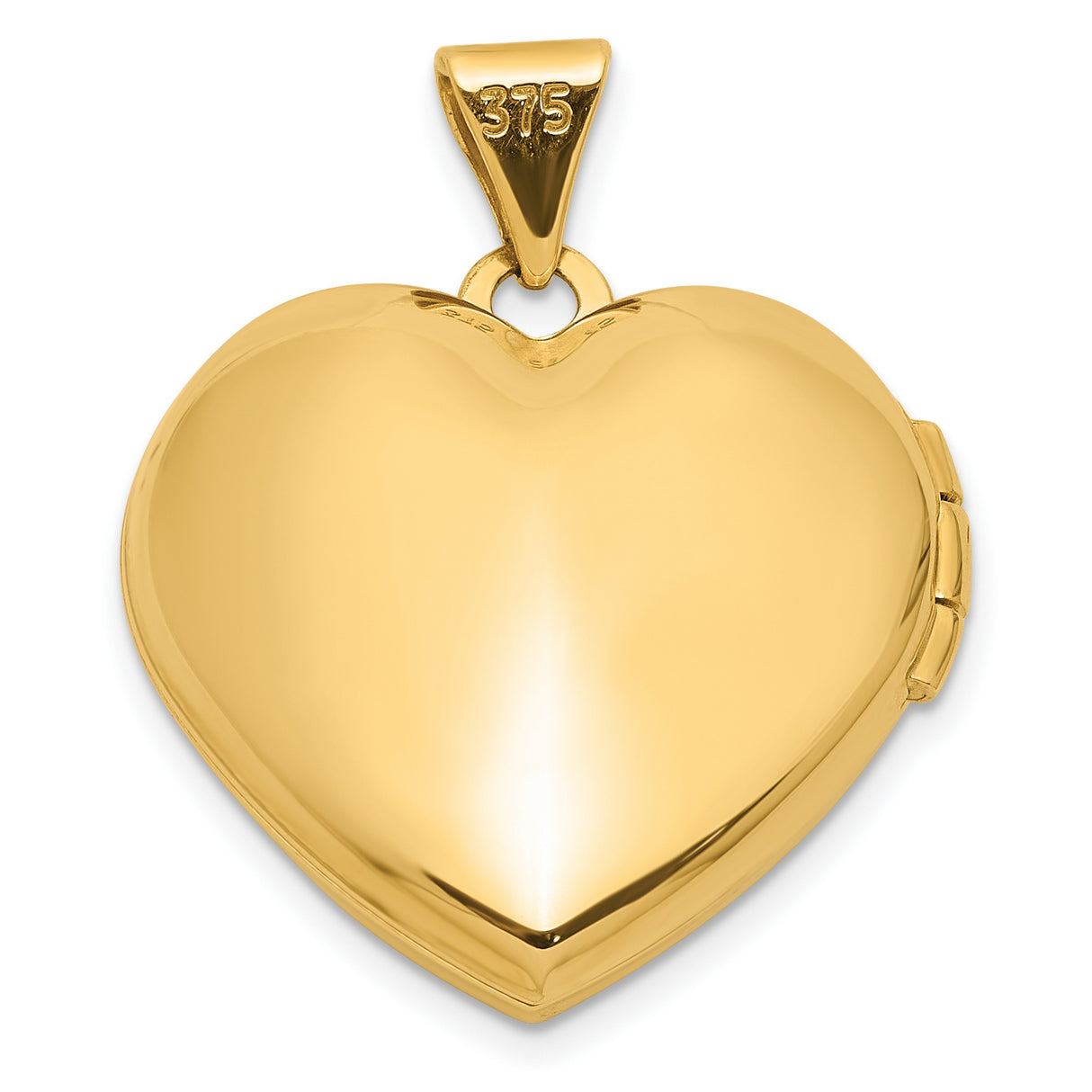 14k Yellow Gold Heart Shaped Mom Locket Pendant with Agate, Polished Finish, Sentimental Jewelry