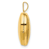 14k Multi-Tone Gold Heart Locket Pendant with Diamond, Always My Mom Forever My Friend Design