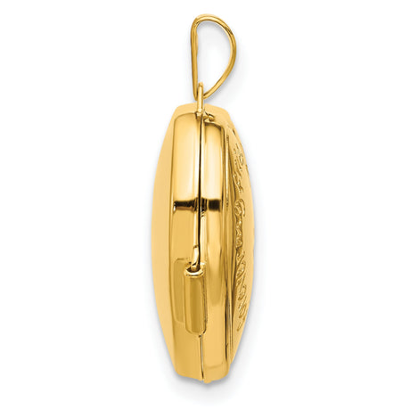 14k Multi-Tone Gold Heart Locket Pendant with Diamond, Always My Mom Forever My Friend Design