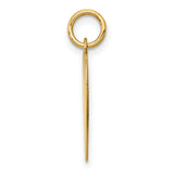 14k Yellow Gold Heart Pendant, Polished Minimalist Charm, Engraving Ready Jewelry for Women