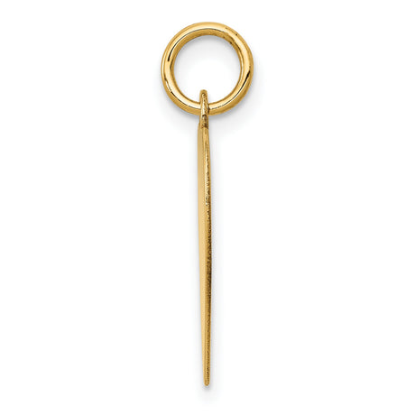 14k Yellow Gold Heart Pendant, Polished Minimalist Charm, Engraving Ready Jewelry for Women