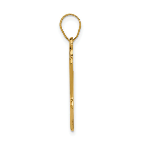 14k Yellow Gold Hand-Shaped Pendant with Colorful Enamel Fingers and Smiling Face Design