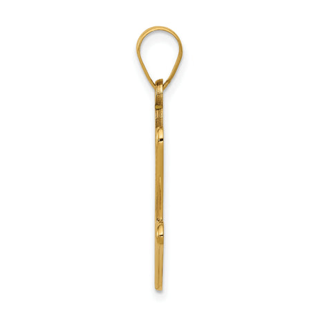 14k Yellow Gold Hand Pendant with Colorful Enamel Fingers and Smiley Face