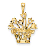 Genuine VS Diamond Mothers Charm Pendant in Real 14k Yellow Gold