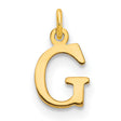 14k Yellow Gold Initial G Pendant, Polished Letter Charm, Minimalist Monogram Jewelry