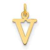 14k Yellow Gold Pendant, Alchemy Earth Symbol Triangle with Horizontal Line Design, Unisex Spiritual Charm