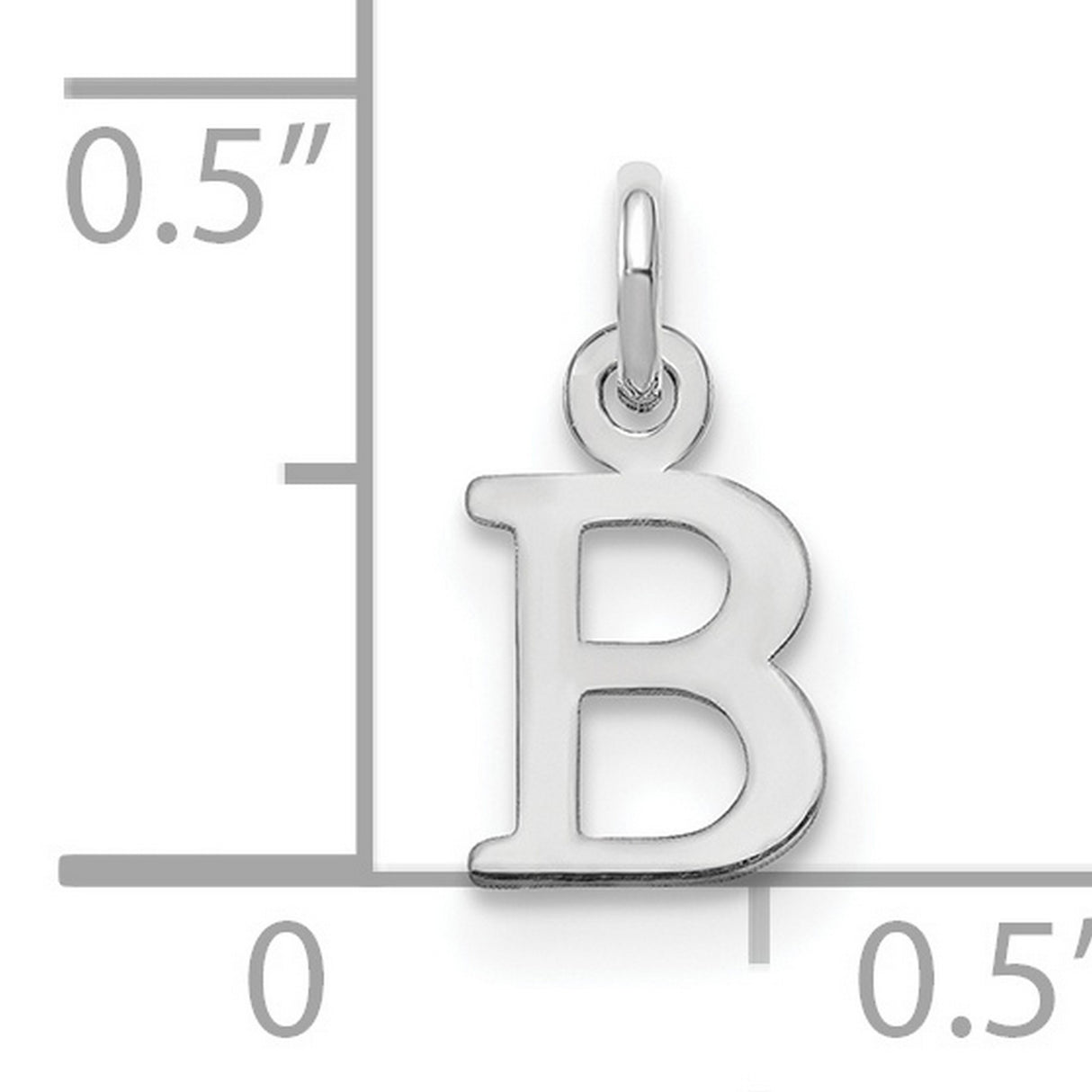 Letter B Initial Charm Pendant in Real 925 Sterling Silver