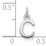 Letter C Initial Charm Pendant in Real 925 Sterling Silver