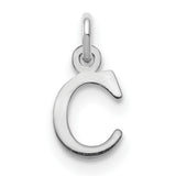 Letter C Initial Charm Pendant in Real 925 Sterling Silver