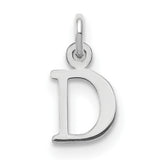 Letter D Initial Charm Pendant in Real 925 Sterling Silver