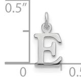 Letter E Initial Charm Pendant in Real 925 Sterling Silver