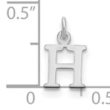 Letter H Initial Charm Pendant in Real 925 Sterling Silver