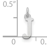 Letter J Initial Charm Pendant in Real 925 Sterling Silver