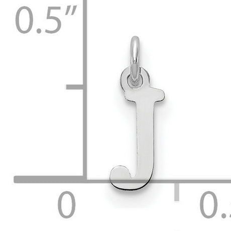 Letter J Initial Charm Pendant in Real 925 Sterling Silver