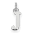 Letter J Initial Charm Pendant in Real 925 Sterling Silver