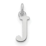 Letter J Initial Charm Pendant in Real 925 Sterling Silver