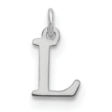 Letter L Initial Charm Pendant in Real 925 Sterling Silver