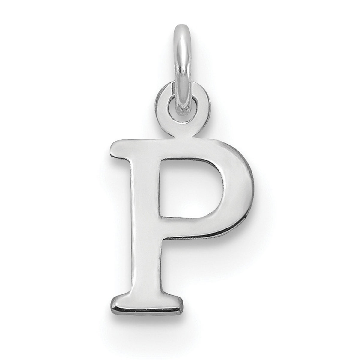 Letter P Initial Charm Pendant in Real 925 Sterling Silver