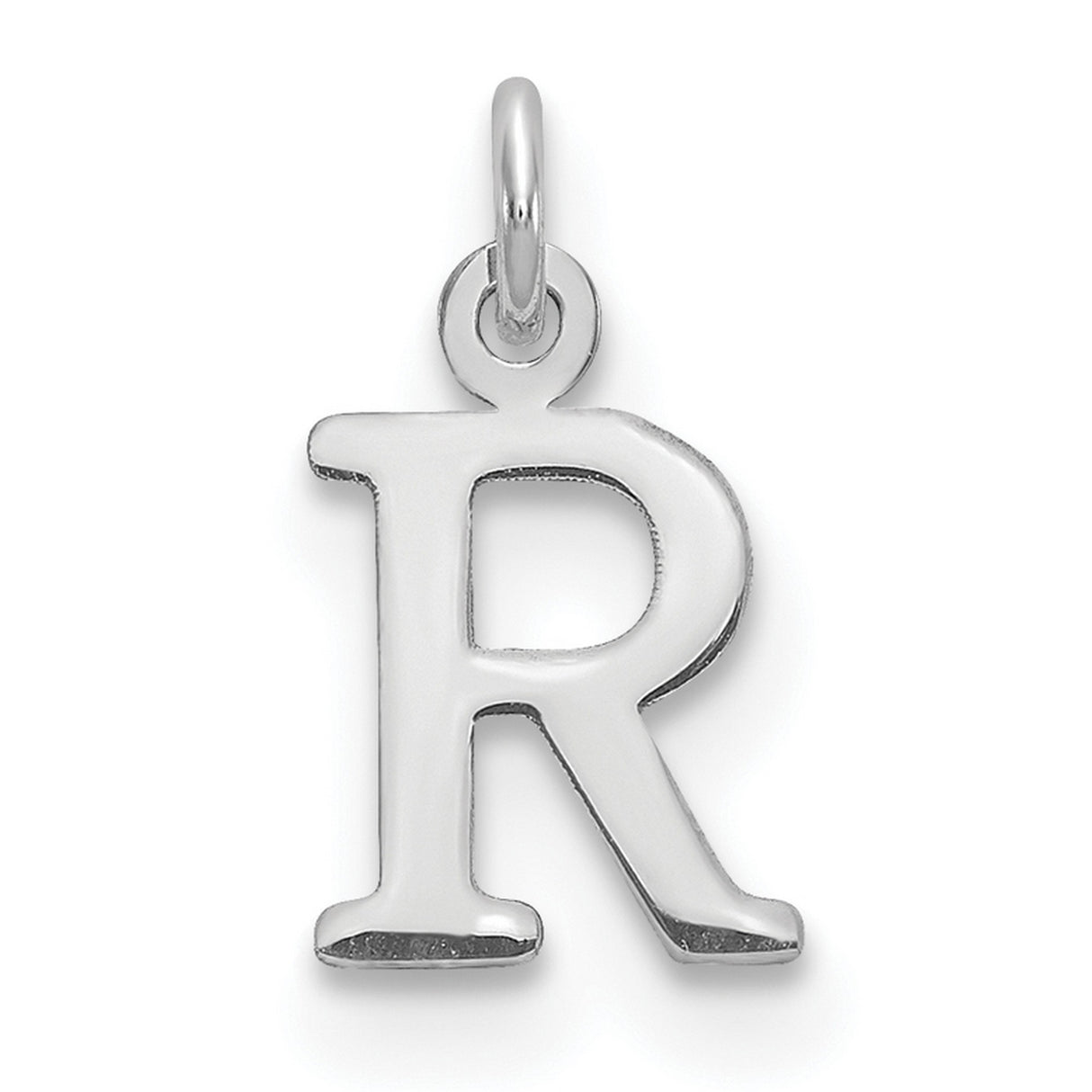 Letter R Initial Charm Pendant in Real 925 Sterling Silver
