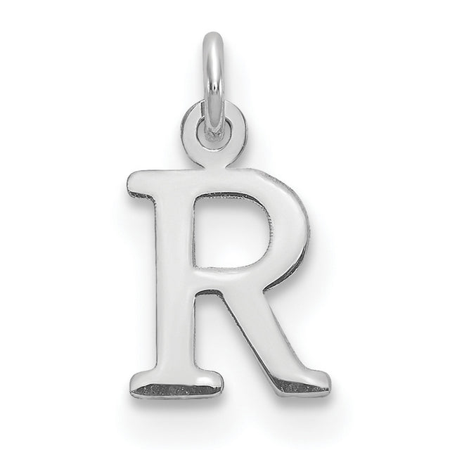 Letter R Initial Charm Pendant in Real 925 Sterling Silver