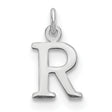 Cutout Letter R Initial Charm Pendant in Real 10k White Gold