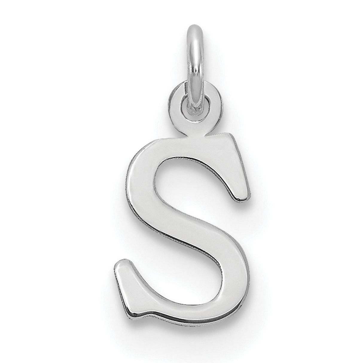 Letter S Initial Charm Pendant in Real 925 Sterling Silver