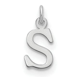 Letter S Initial Charm Pendant in Real 925 Sterling Silver