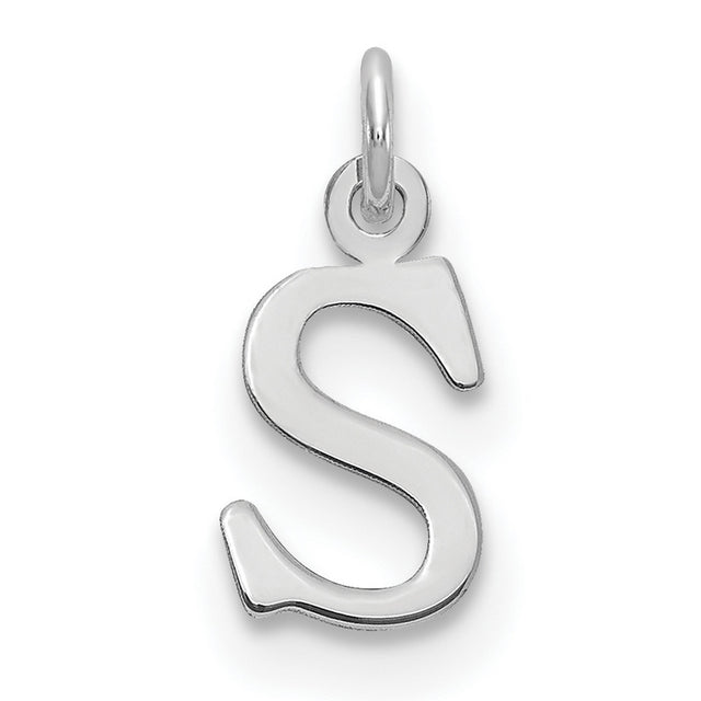 Letter S Initial Charm Pendant in Real 925 Sterling Silver