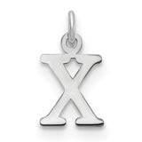 Letter X Initial Charm Pendant in Real 925 Sterling Silver