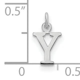 Letter Y Initial Charm Pendant in Real 925 Sterling Silver