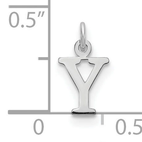 Letter Y Initial Charm Pendant in Real 925 Sterling Silver