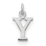 Letter Y Initial Charm Pendant in Real 925 Sterling Silver