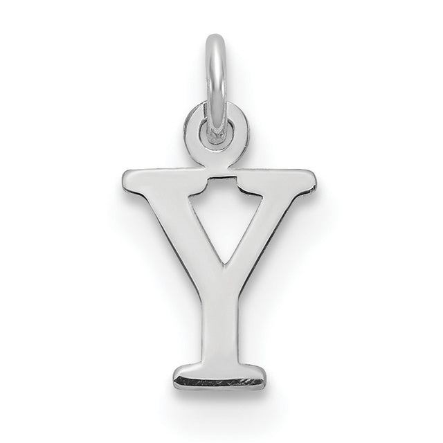 Letter Y Initial Charm Pendant in Real 925 Sterling Silver