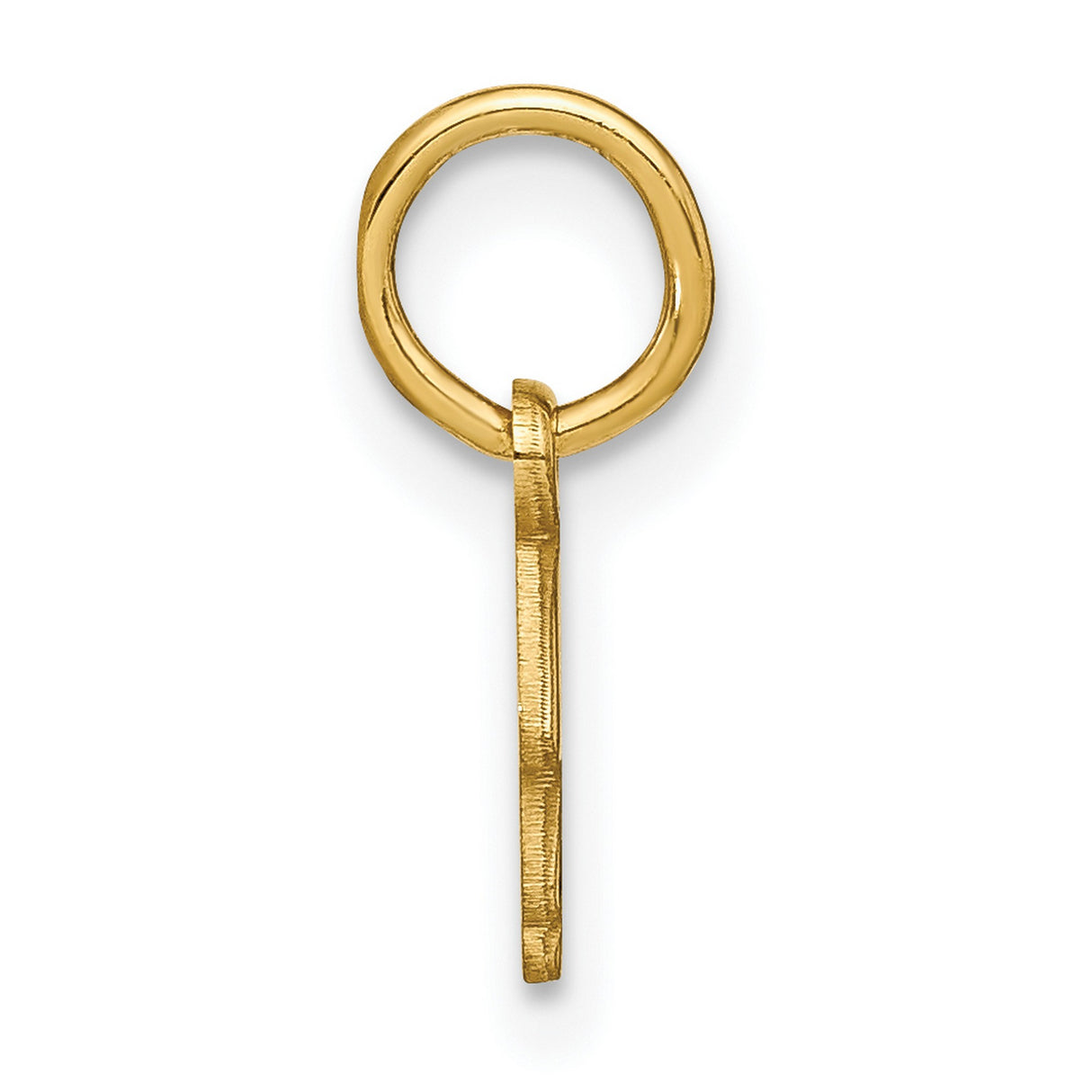 14k Yellow Gold Script Initial B Pendant, Cursive Letter Charm for Women