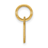 14k Yellow Gold Script Initial C Pendant, Cursive Letter Charm with Polished Finish