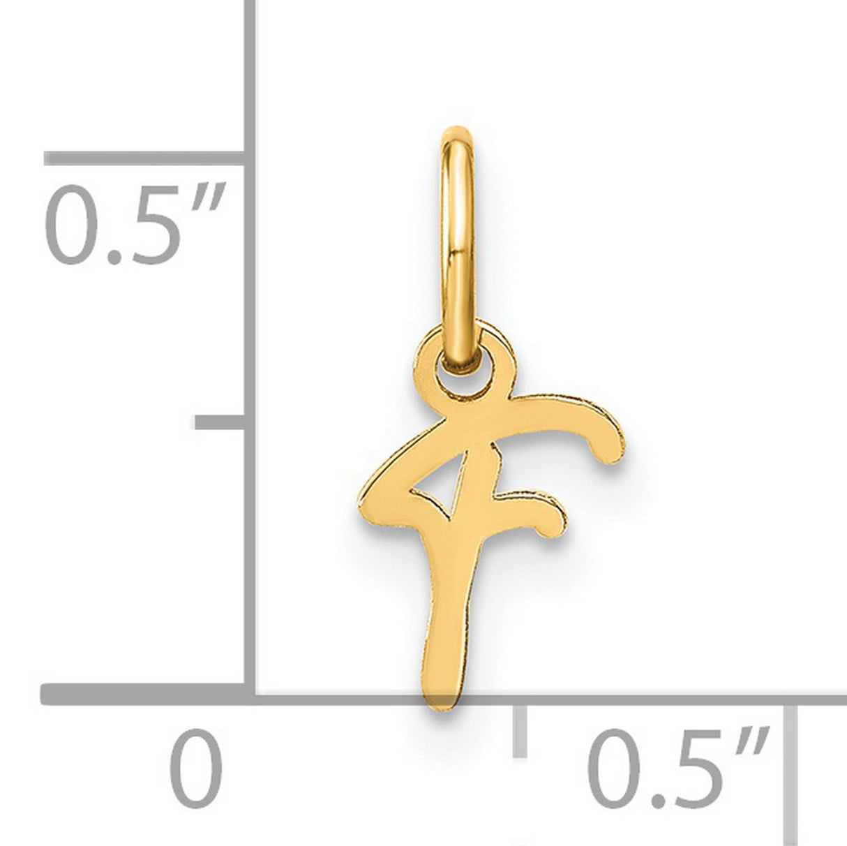 14k Yellow Gold Dancer Charm Pendant, Stylized Ballet Figure in Motion Design